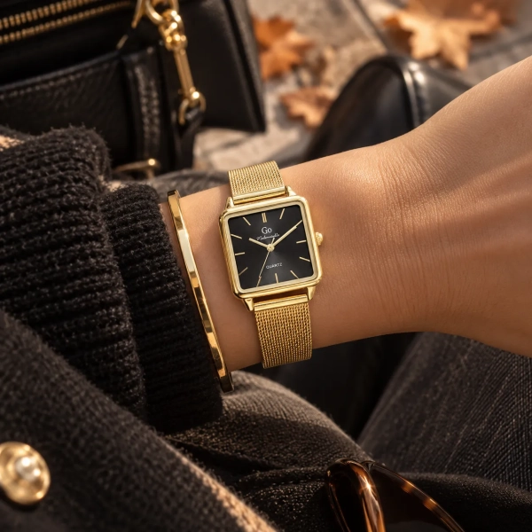 Zegarek damski GO Mademoiselle złoty na bransolecie 695625
