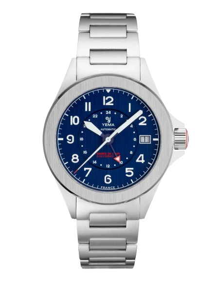 Zegarek męski YEMA Flygraf French Air Limitacja srebrny YAA21-GMS 