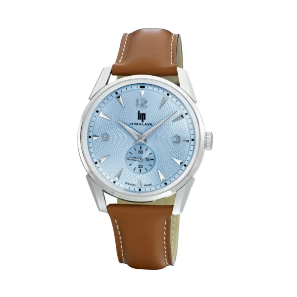 Zegarek męski Himalaya Classique 40 mm srebrny na brązowym pasku 671734