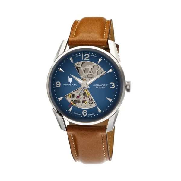 Zegarek męski LIP Himalaya 40 mm srebrny na pasku 671575