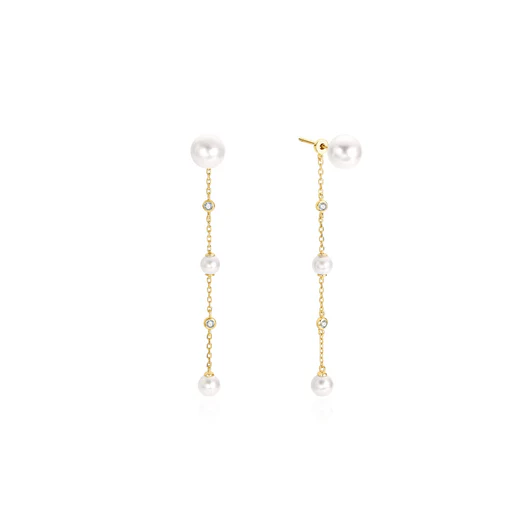 Kolczyki damskie Ania Haie z cyrkoniami Luna Gaze złote E075-11G