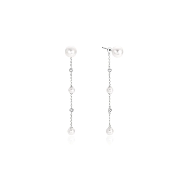 Kolczyki damskie Ania Haie z cyrkoniami Luna Gaze srebrne E075-11H