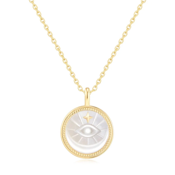 Naszyjnik damski Ania Haie Tide Echo złoty z masą perłową N072-05G