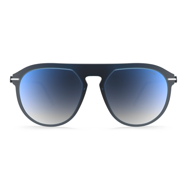 Okulary przeciwsłoneczne Silhouette Antibes granatowe pilotki  UV 400 100%