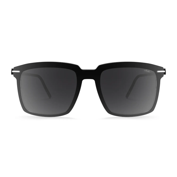 Okulary męskie przeciwsłoneczne Silhouette Menton czarne geometryczne UV 400 100%