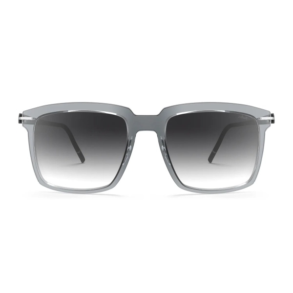 Okulary męskie przeciwsłoneczne Silhouette Menton szaro-niebieskie geometryczne UV 400 100%
