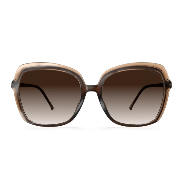 Okulary damskie przeciwsłoneczne Silhouette Aventura brązowe oversized UV 400 100%