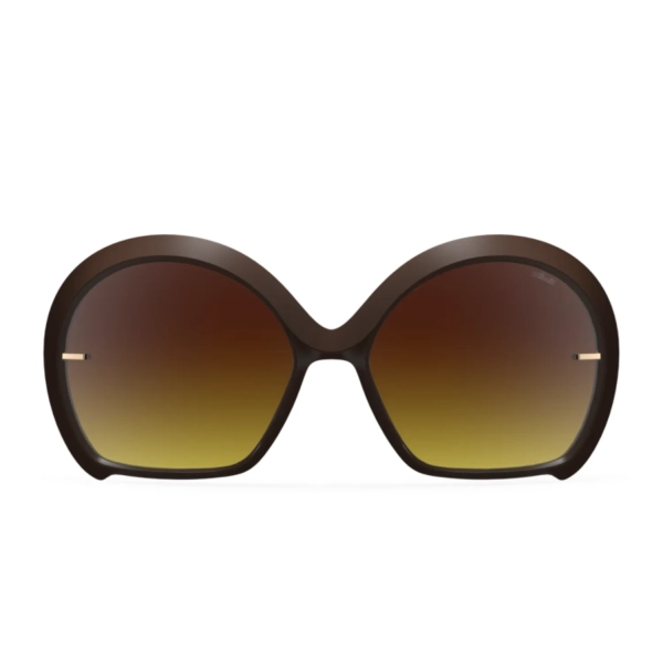 Okulary damskie przeciwsłoneczne Silhouette Dora One brązowe oversized UV 400 100%