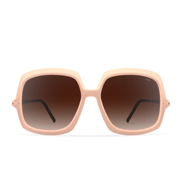 Okulary damskie przeciwsłoneczne Silhouette Dora Two kremowy róż oversized UV 400 100%