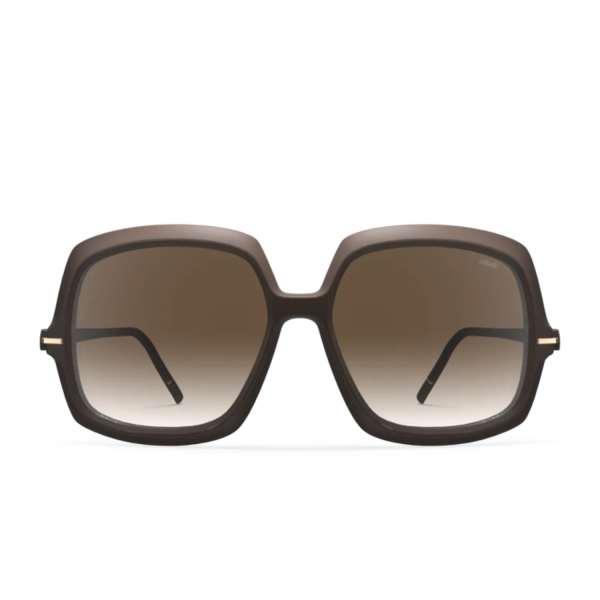 Okulary damskie przeciwsłoneczne Silhouette Dora Two brązowe oversized UV 400 100%
