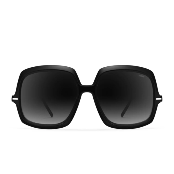 Okulary damskie przeciwsłoneczne Silhouette Dora Two czarne oversized UV 400 100%