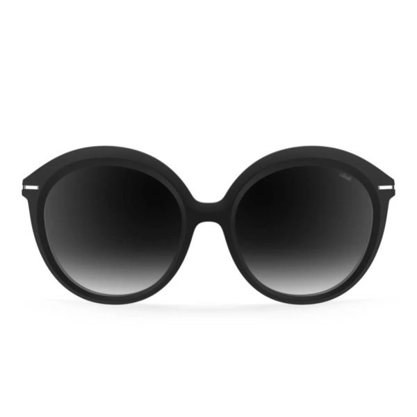 Okulary damskie przeciwsłoneczne Silhouette Dora Three czarne oversized UV 400 100% 