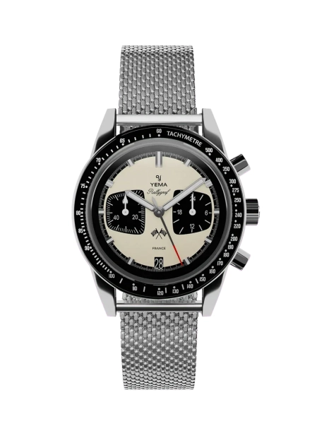 Zegarek męski YEMA Rallygraf srebrny YMHF1580-BM Meca-Quartz Panda