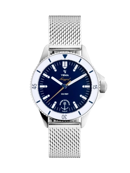 Zegarek damski YEMA Navygraf Marine Nationale Femme srebrny YMHFMN34-GM