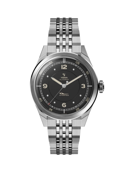 Zegarek męski YEMA Flygraf Pilot srebrny YFLY25-AMS