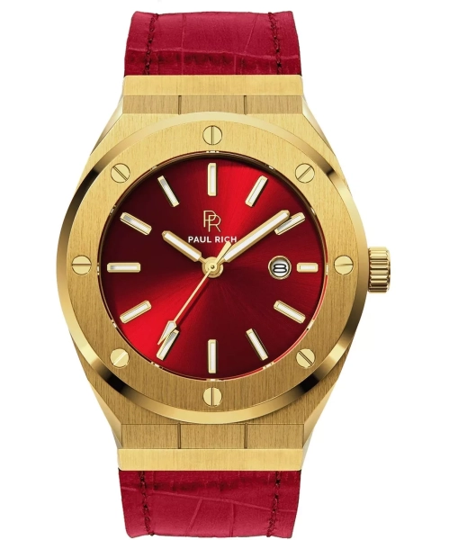 Zegarek męski Paul Rich Signature Sultan's Ruby złoty na pasku 649985679544